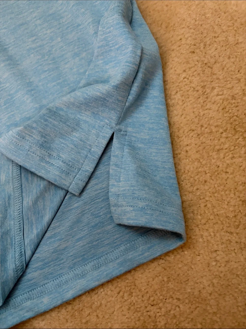 abercrombie kids heather light blue polo shirt